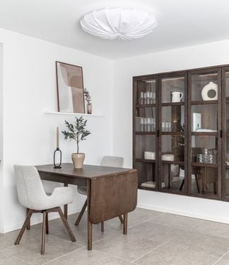 Oskar matgrupp rökt ek 120x80cm + klaff med Chiara stolar