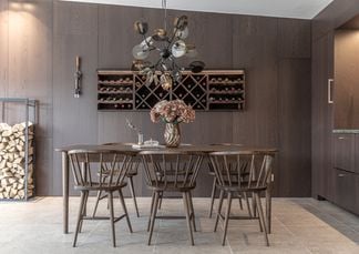 Oskar matgrupp rökt ek 200x90cm med Björke stolar