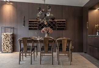 Oskar matgrupp rökt ek 200x90cm med Brejning stolar