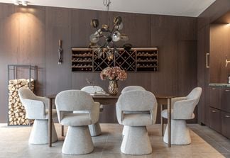 Oskar matgrupp rökt ek 200x90cm med Gytte stolar