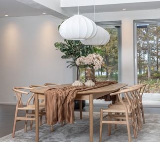 Oskar matgrupp ek 260x130cm med 6 Oskar stolar