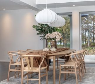 Oskar matgrupp ek 260x130cm med 8 Oskar stolar