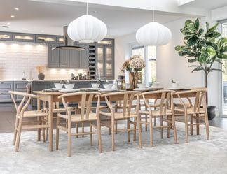 Oskar matgrupp ek 180/220/260cm med 10 Oskar stolar