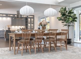 Oskar matgrupp ek 180/220/260cm med 8 Stol 1