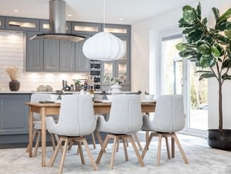 Oskar matgrupp ek 200x90cm med Chiara stolar