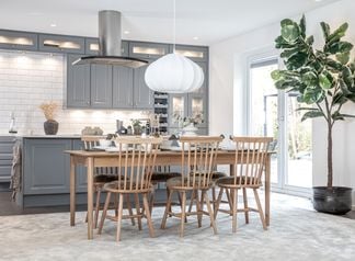 Oskar matgrupp ek 200x90cm med Stol 1