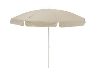 Beach parasoll 180 cm vit/beige