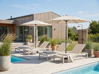 Solsängar poolpaket beige 