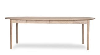 Oskar matbord runt 120/175/230x120cm vitoljad ek