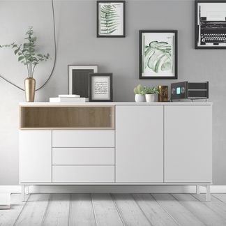 Roomers sideboard vit/ek