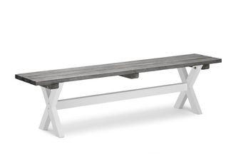 Shabby chic bänk 40x180cm vit