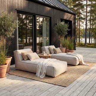 Skärgård solsängar 2-set beige 
