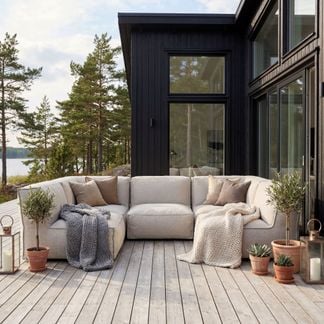 Skärgård beige U-Soffa