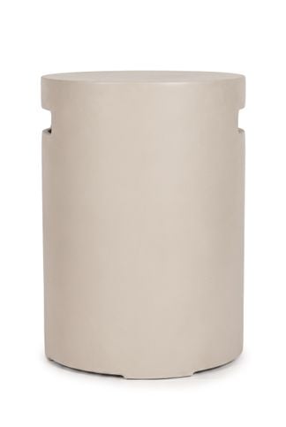 Concrete sidobord/gasolskydd rund beige