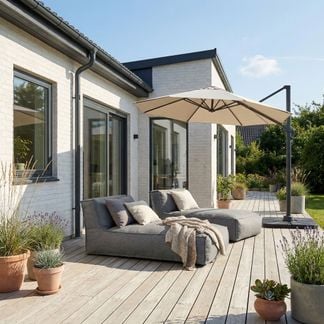 Skärgård solsängar 2-set antracit