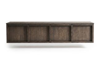 Stockholm mediabänk rökt ek