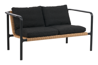 Motty 2-sits soffa svart/teddy black