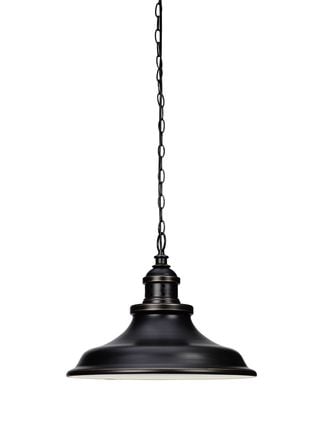 New Haven XL taklampa Antik svart/Guld dekor