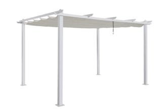 Pergola 300x400cm vit aluminium 