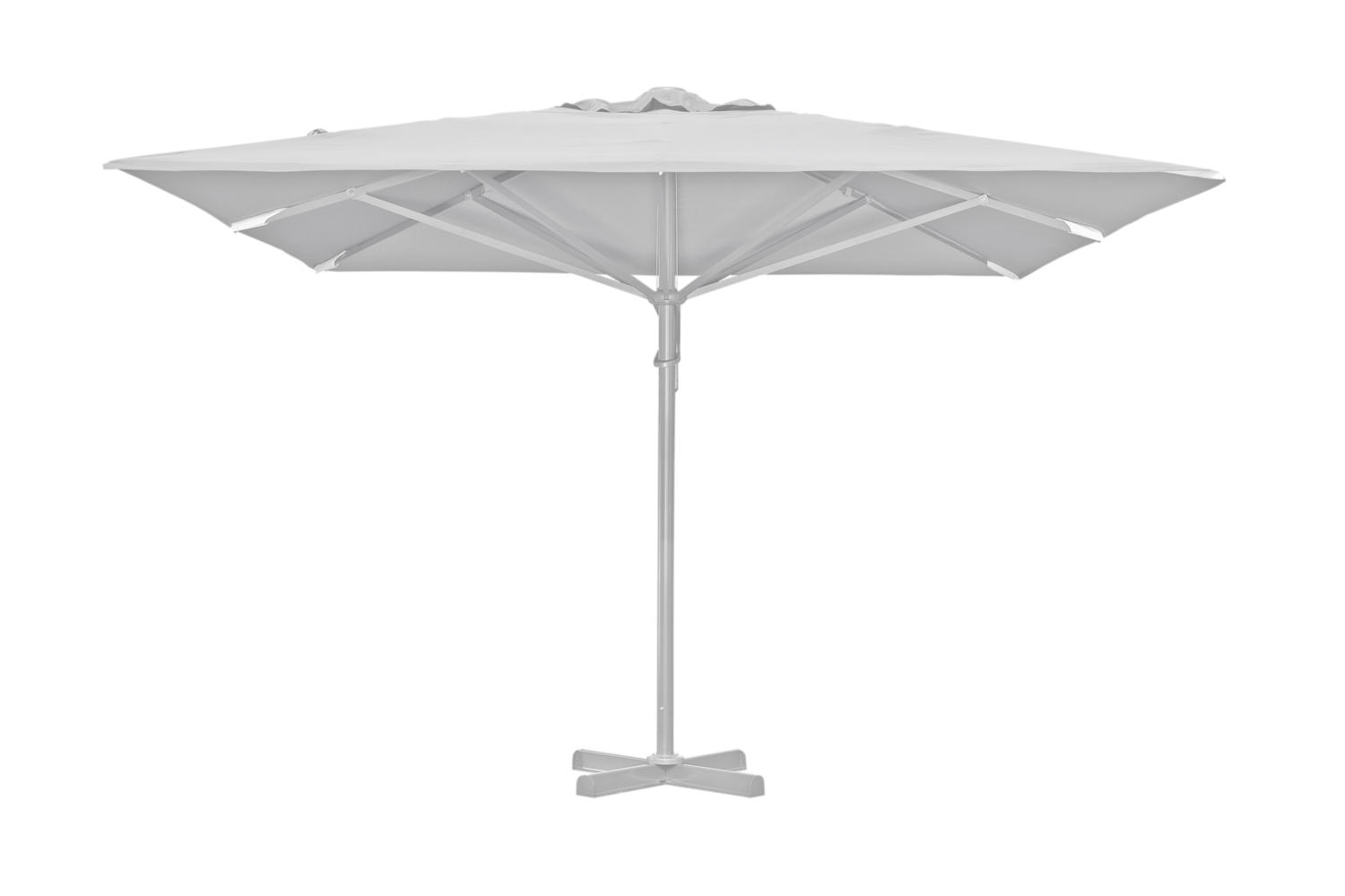 Paris parasoll 4x4 vit/vit