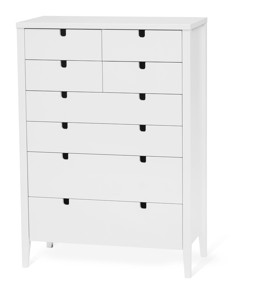 KLINTE Byrå 4+4 lådor vitlack