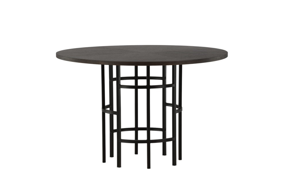 Copenhagen matbord 115cm runt svart/brun
