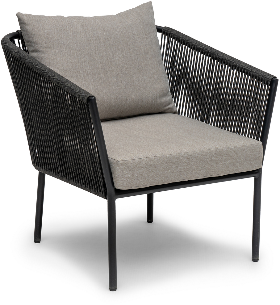 Lersund fåtölj svart/grå