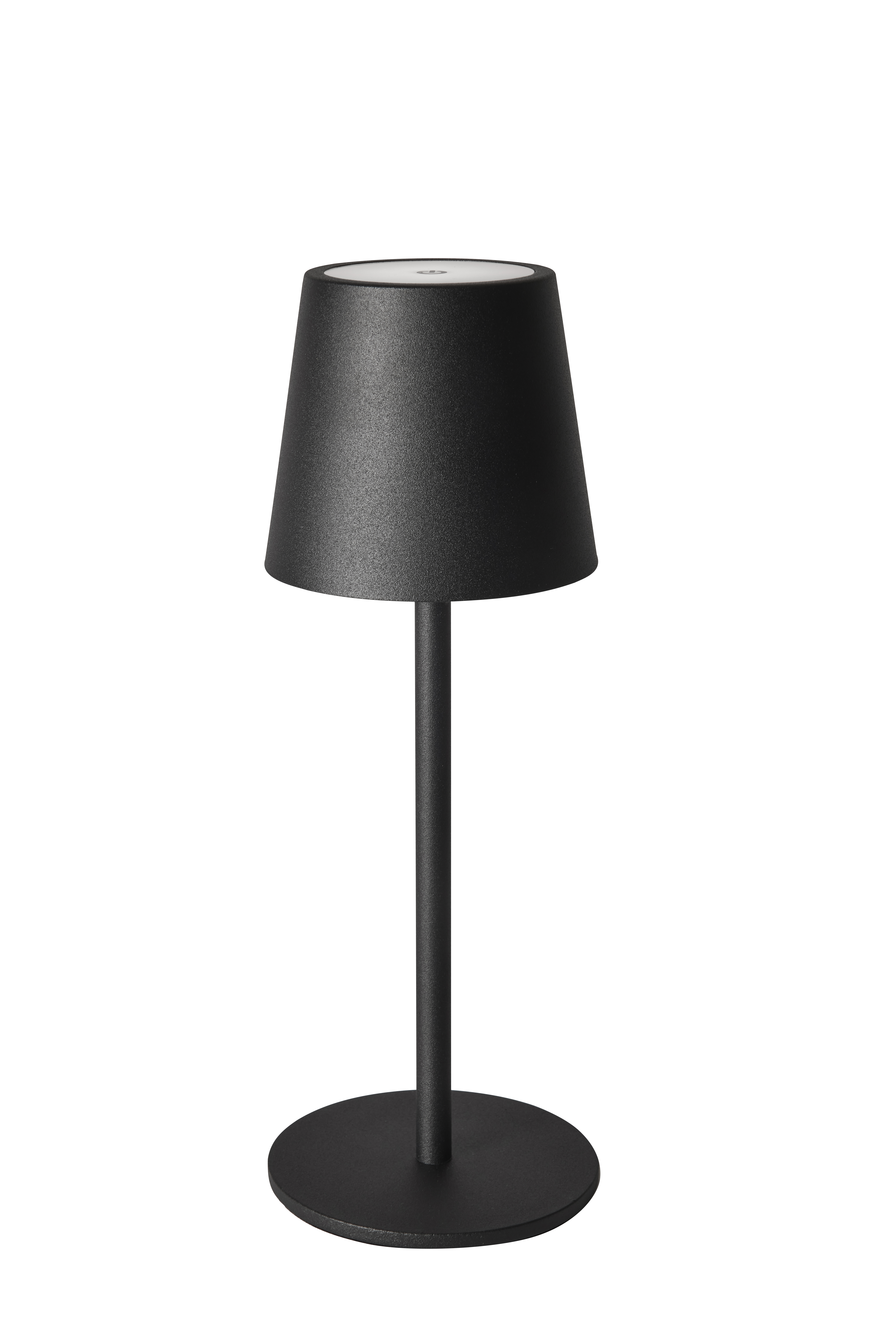 Tom uppladdningsbar lampa svart