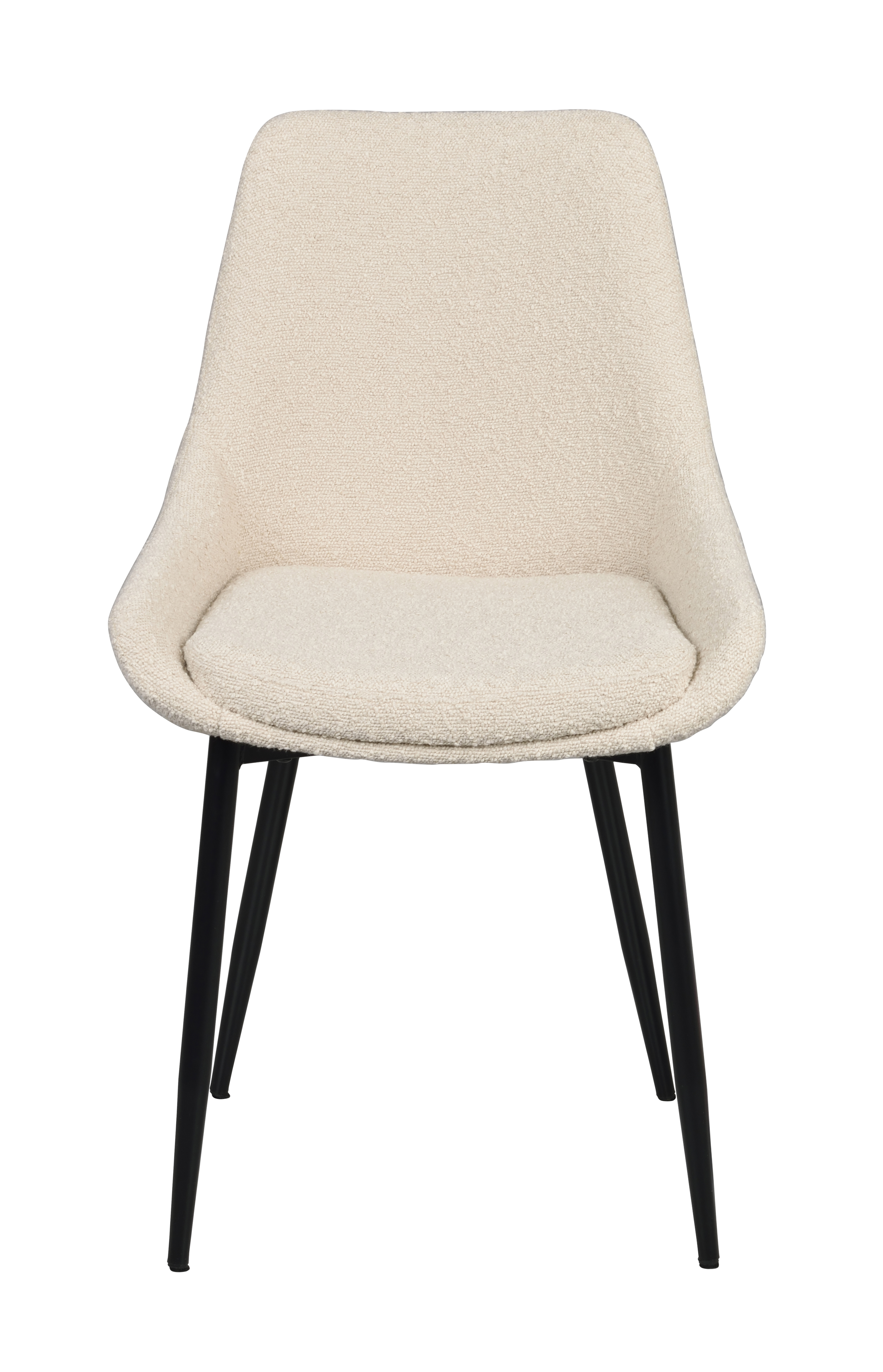 Sierra stol beige bouclétyg/svarta metall ben