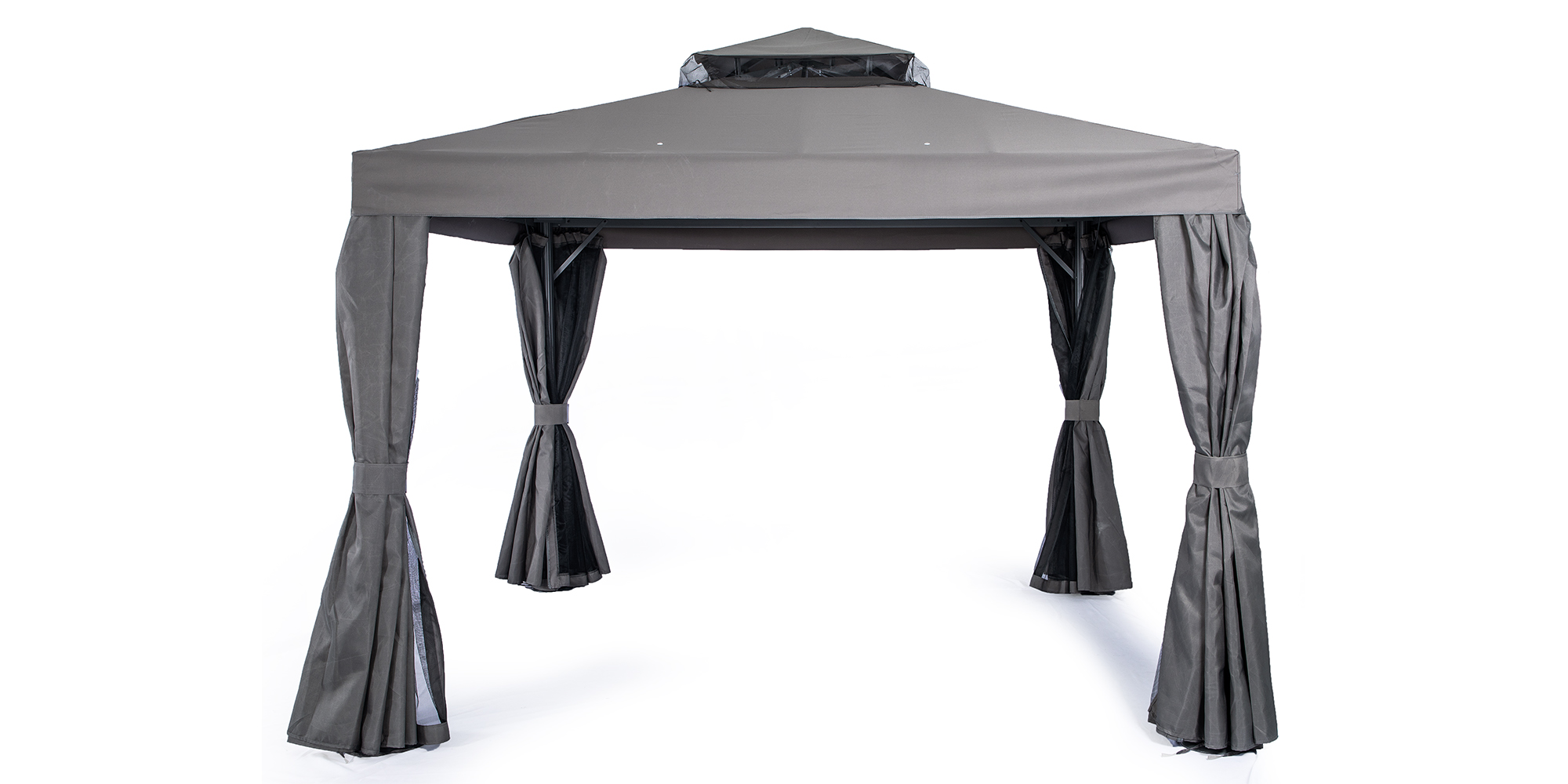 Lucy paviljong 300x300cm grå