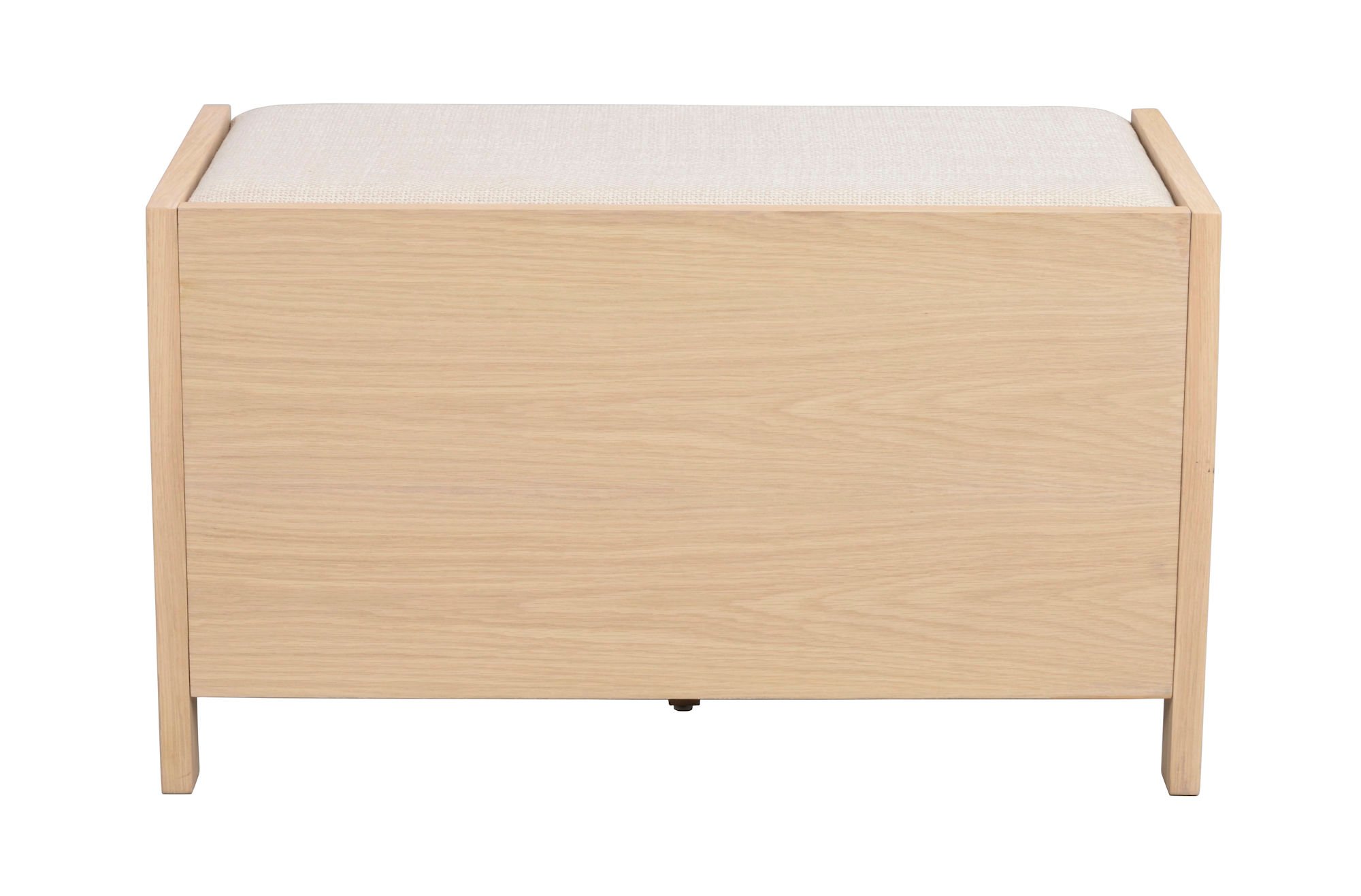 Hillmond bänk 2L 80 vitpigmenterad ek/beige tyg