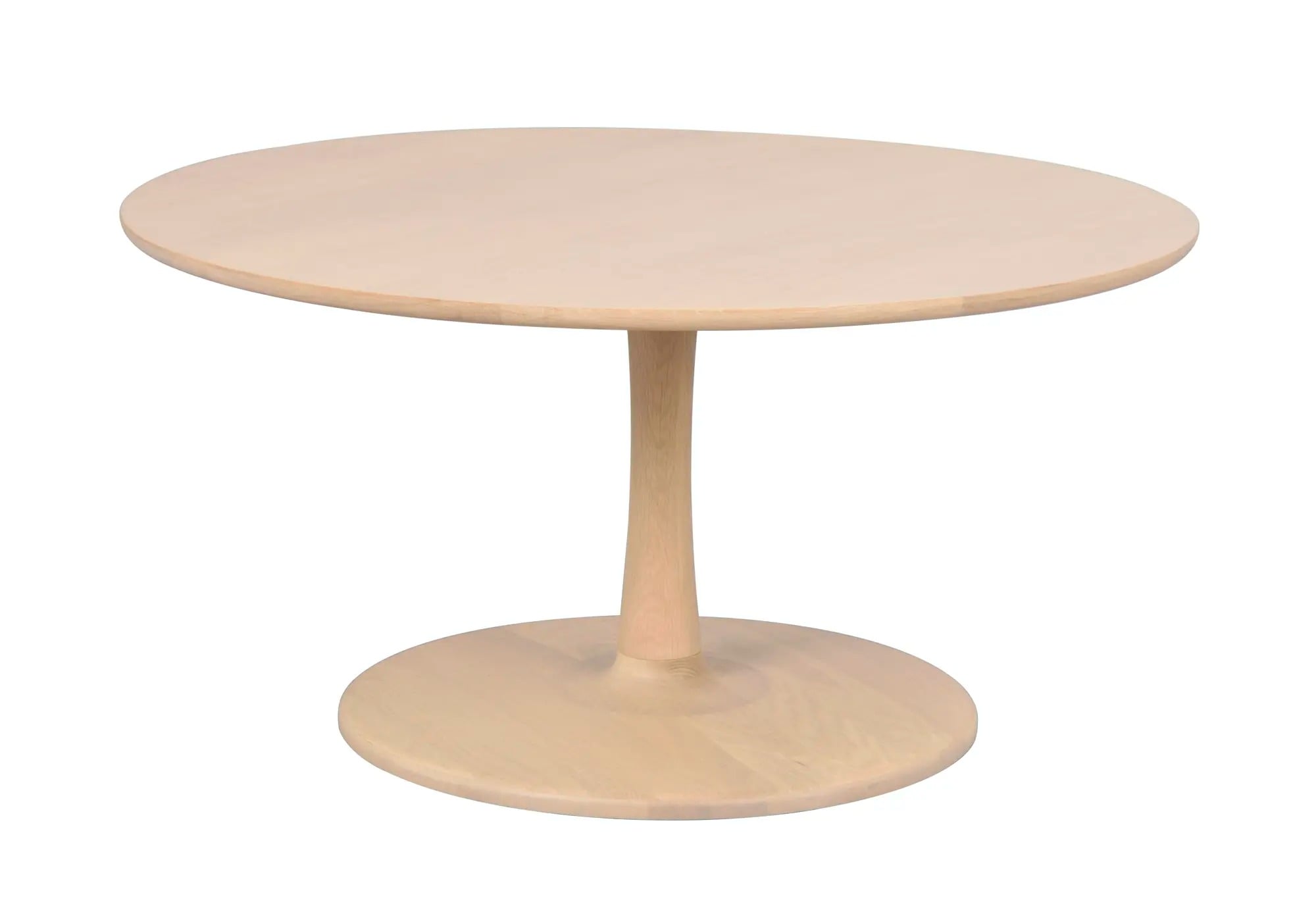 Hobart soffbord runt Ø90 vitpigmenterad ek