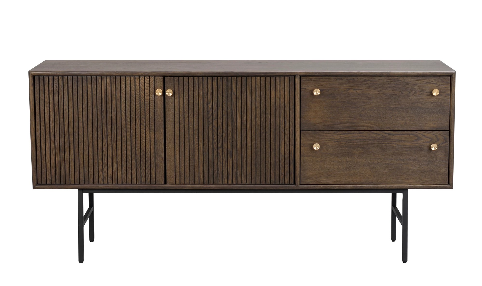 Clearbrook sideboard 160 brun ek/svart metall