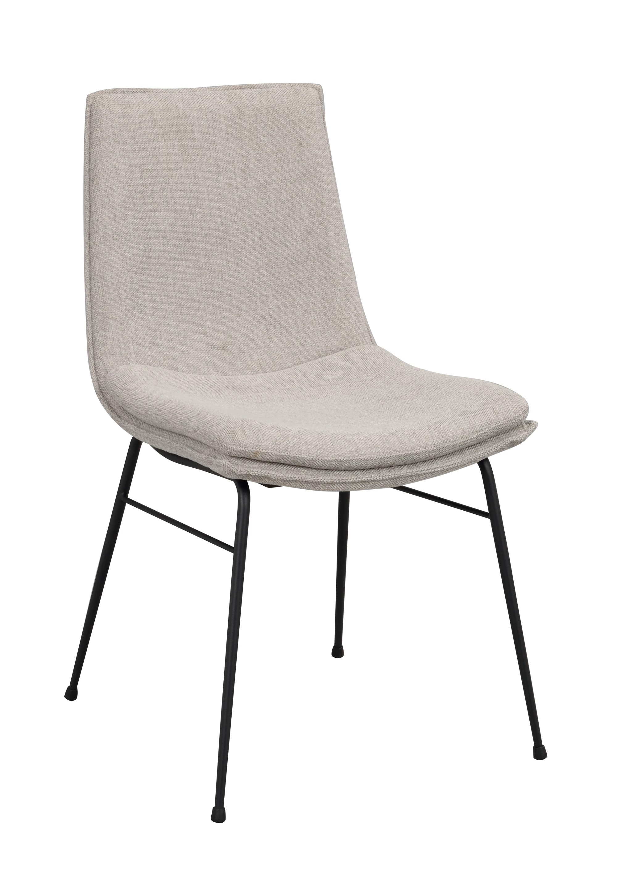 Lowell stol grått tyg/svart metall stag
