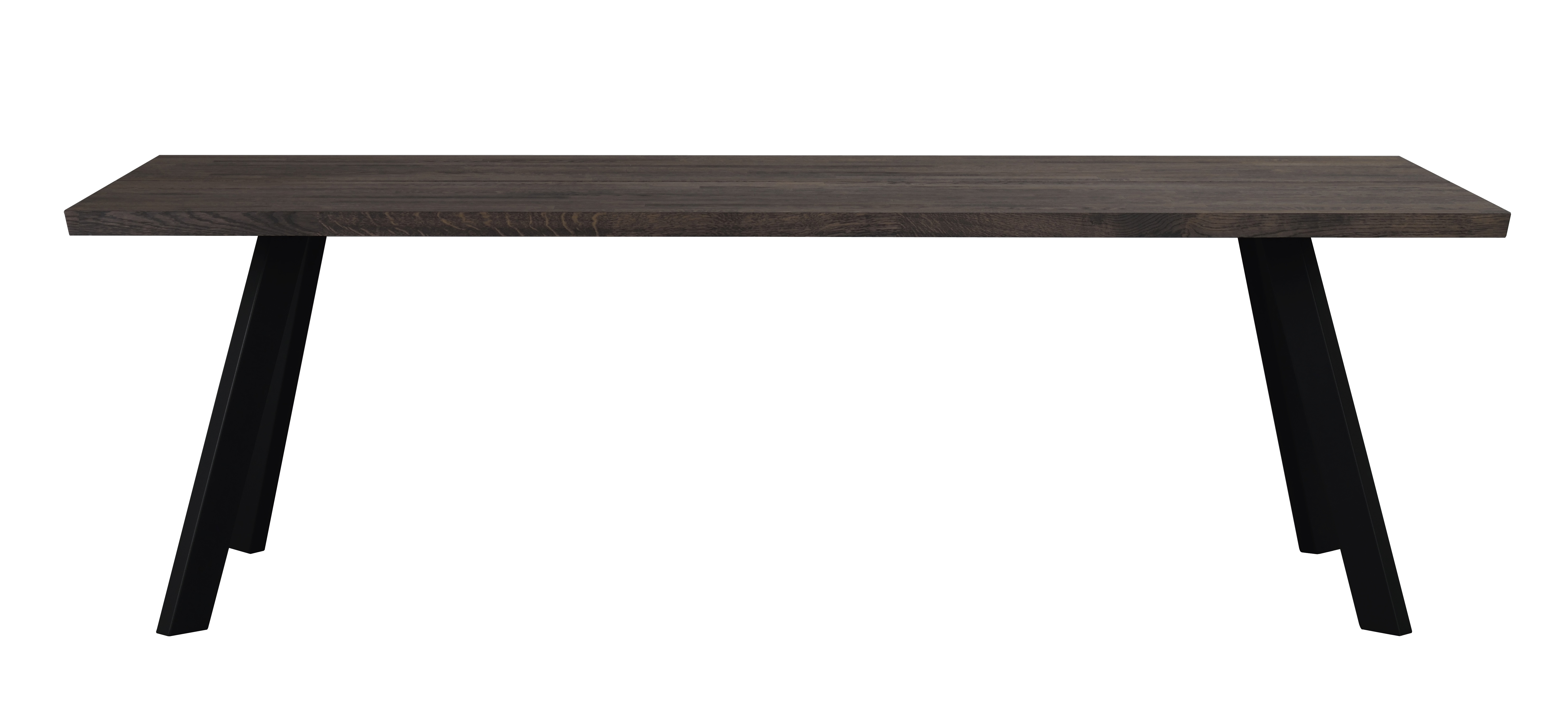 Fred matbord 240 mörkbrun ek/svart