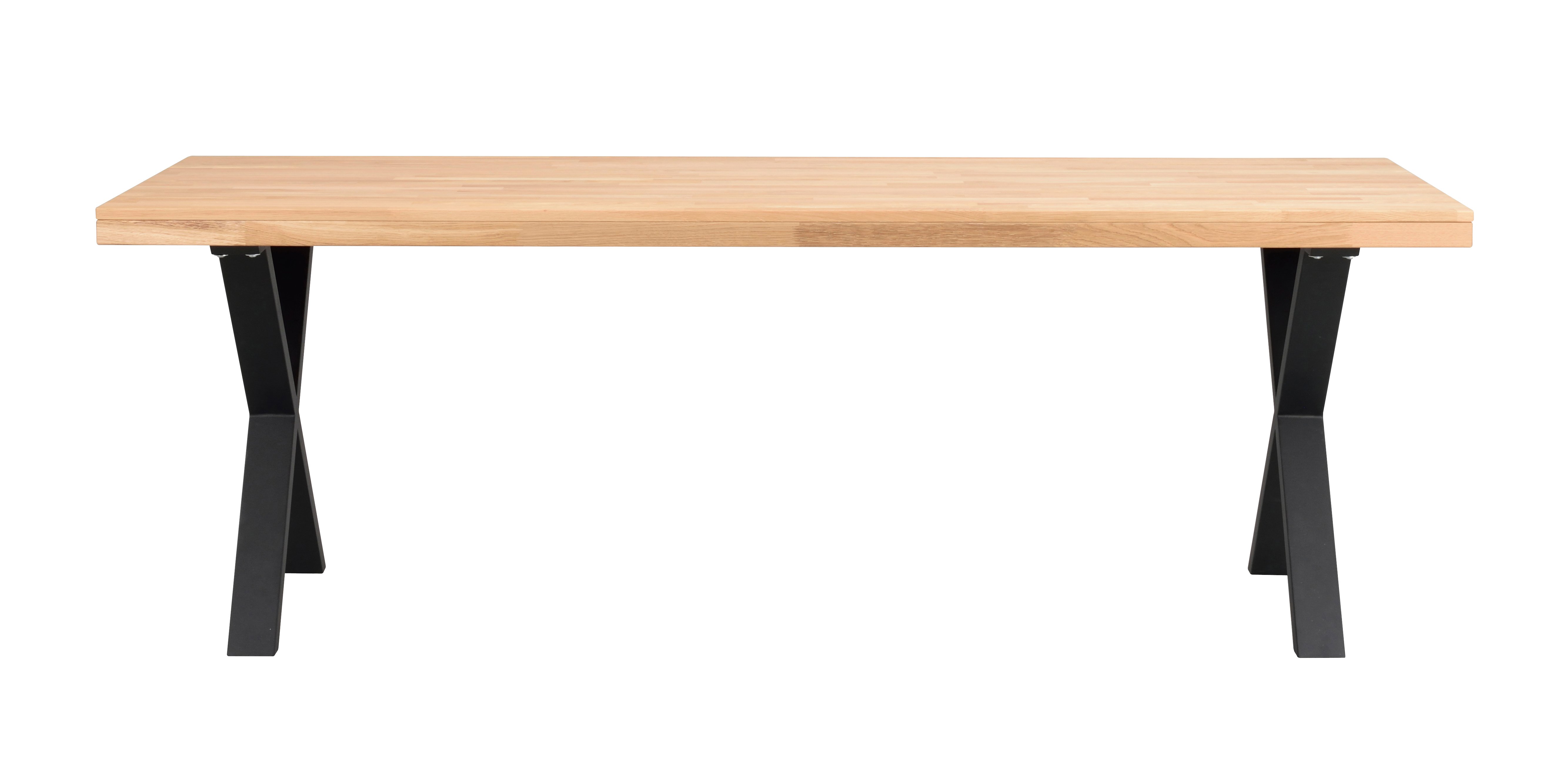 Brooklyn matbord 220x95 ek/X-ben svart met