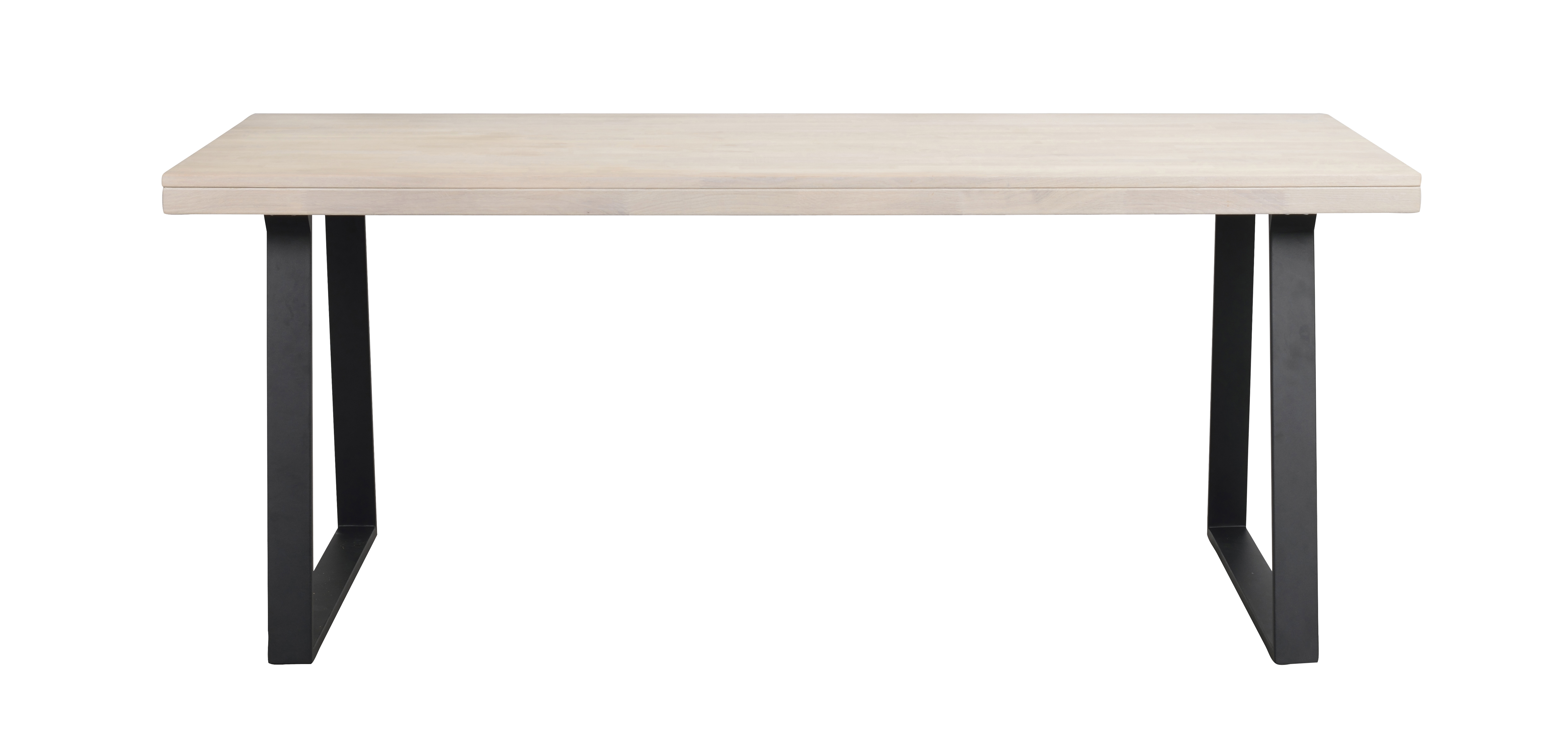 Brooklyn matbord 170x95 vitpigm ek/U-ben svart met