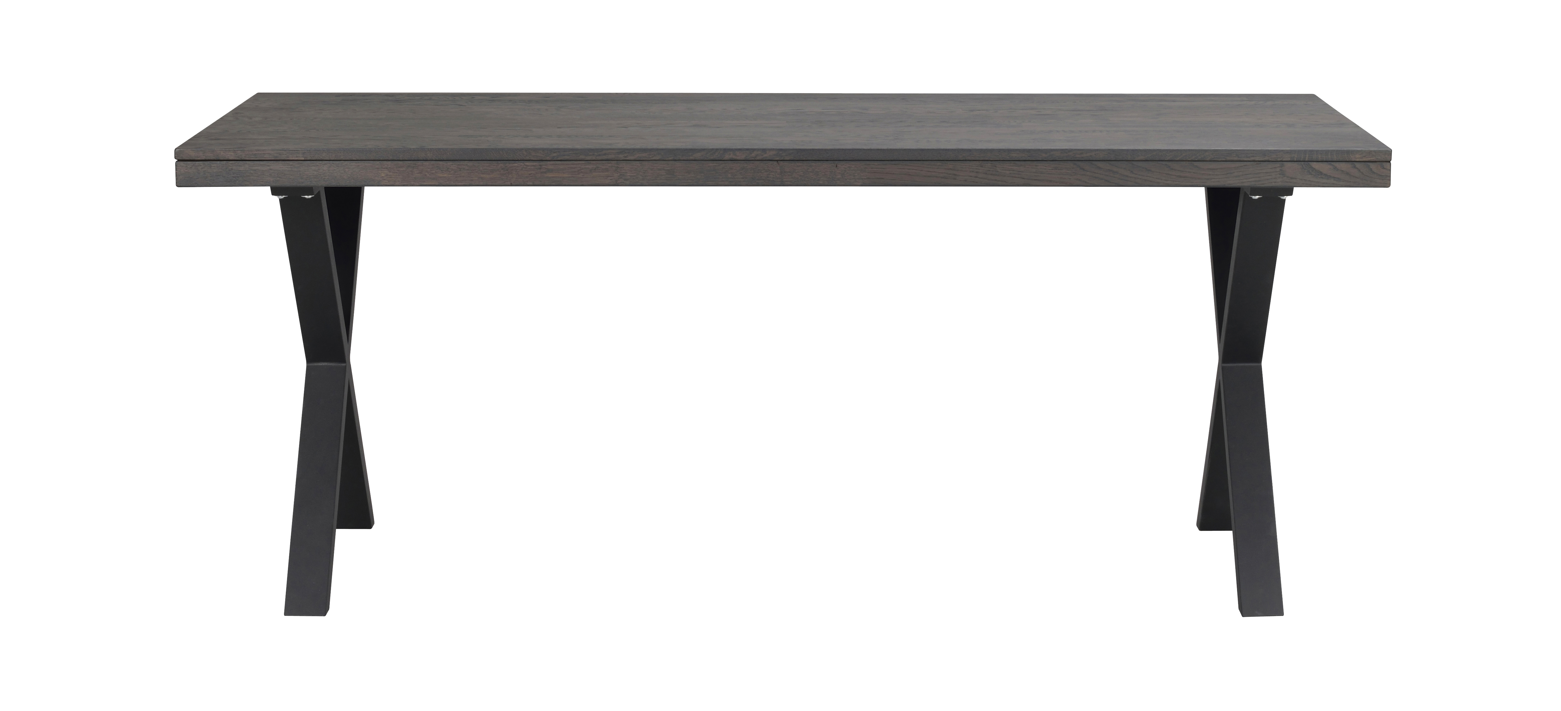 Brooklyn matbord 170x95 m.brun ek/X-ben svart met