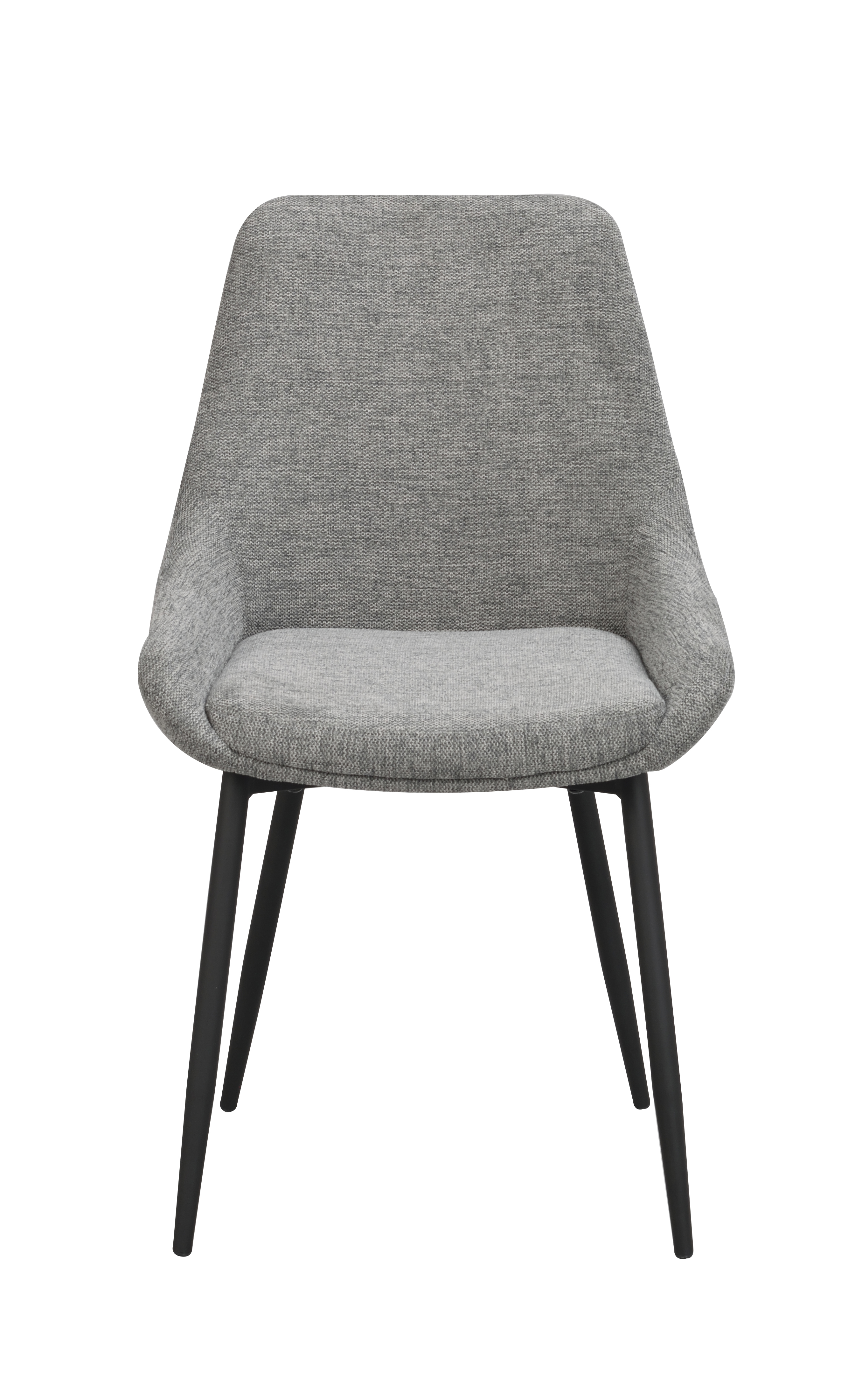 Sierra stol grått tyg/svarta metall ben