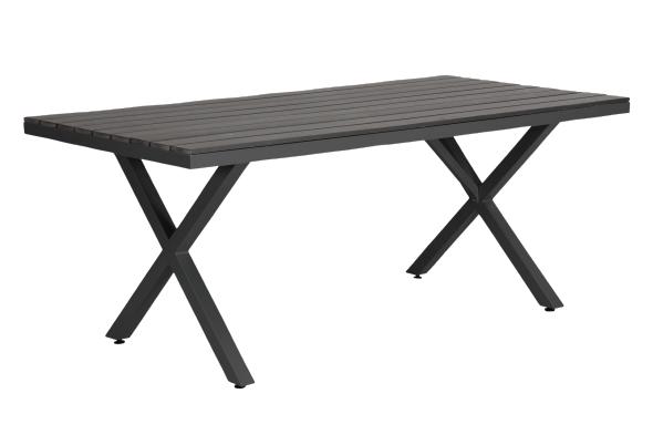 Leone 200x100 matt svart/grå