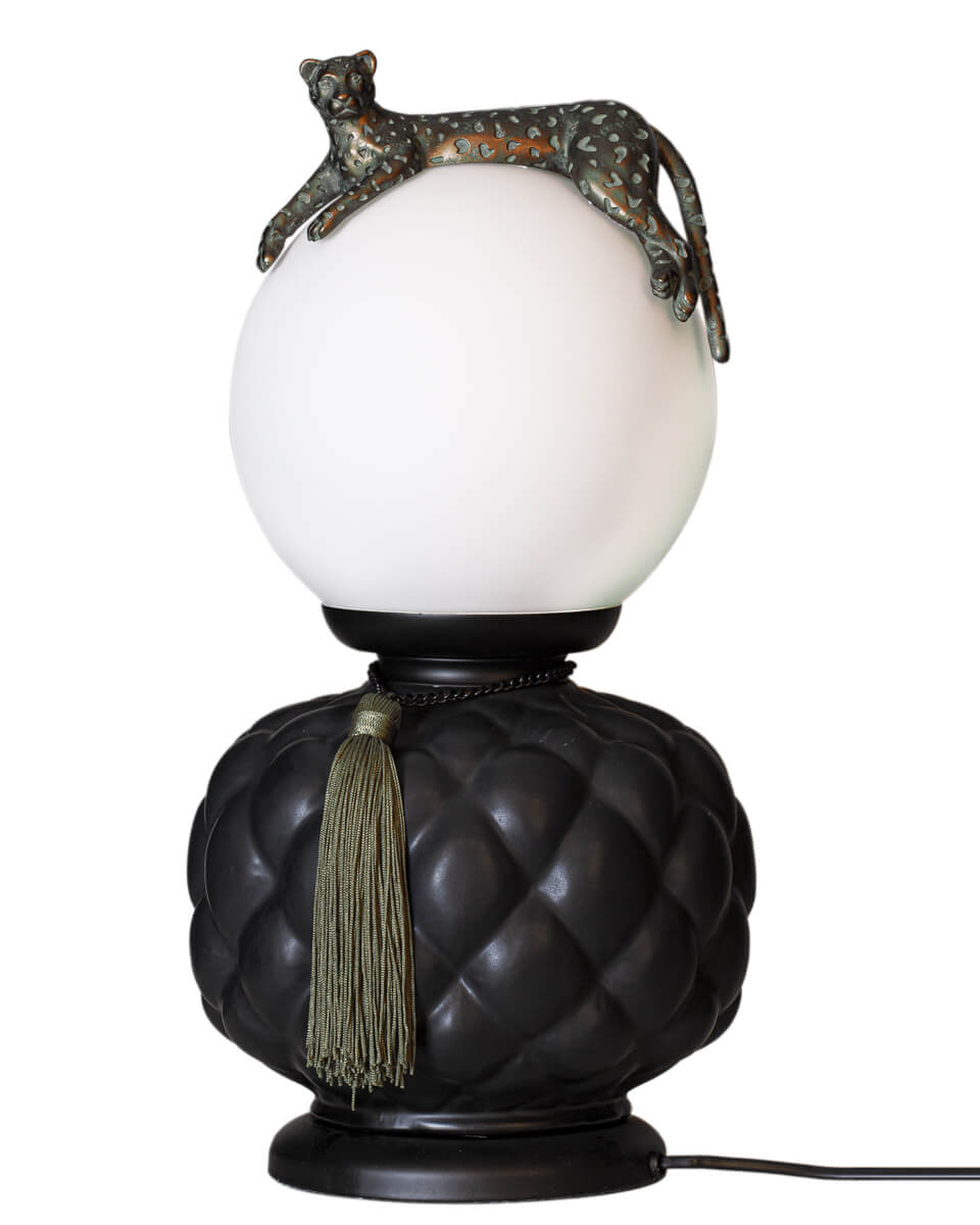 Viva La Diva bordlampa H45cm svart/vit