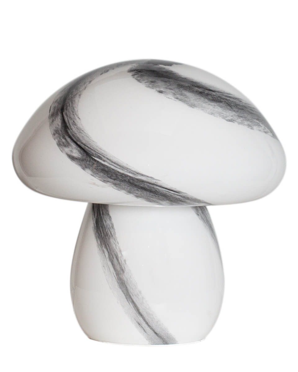 Mira mushroom bordlampa H30cm vit/svart
