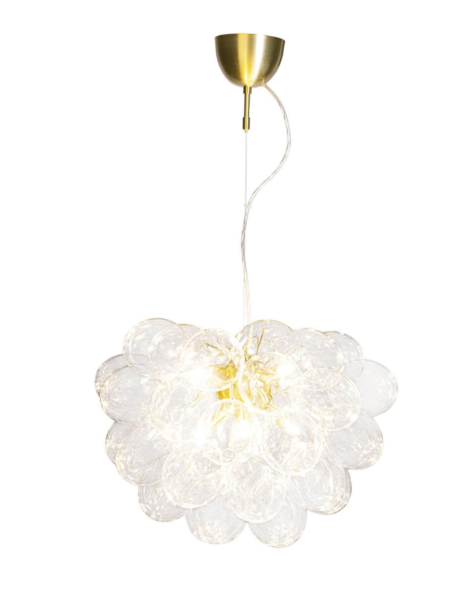 Gross taklampa Ø50cm Mässing/Klar