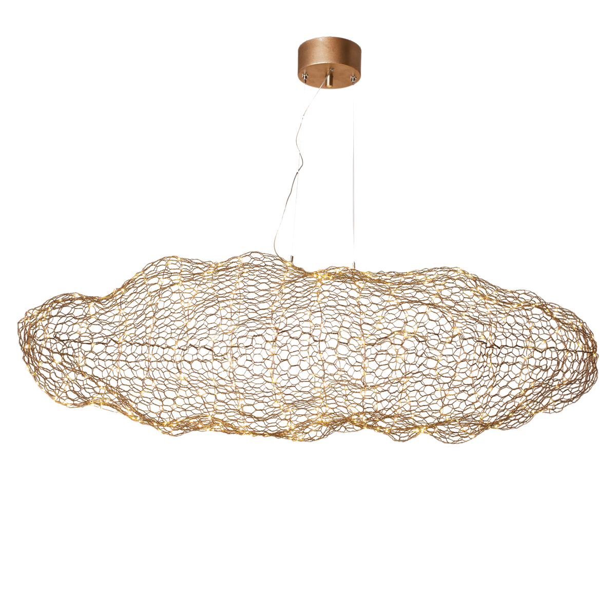 Hayden taklampa LED L115cm guld