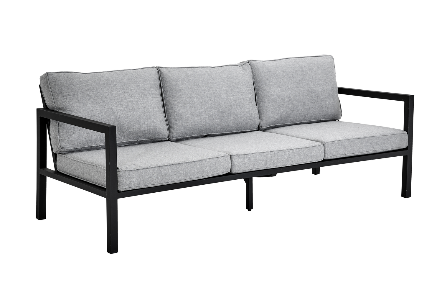 Belfort 3-sits med dyna svart/pearl grey (kd)