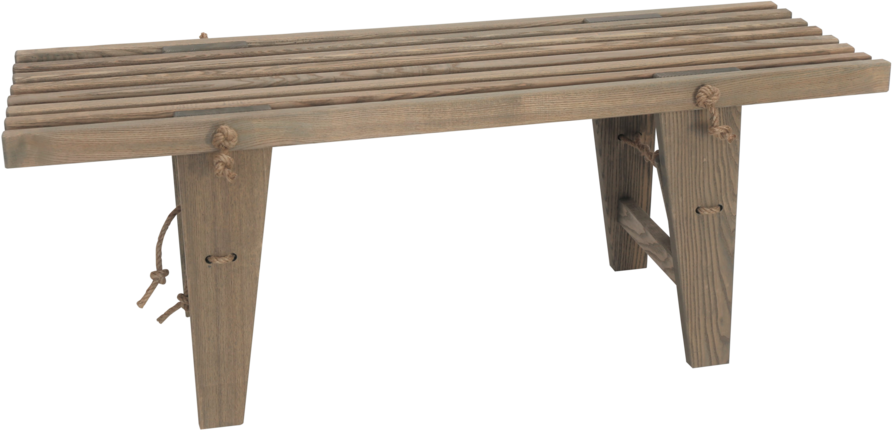 Ecobench 120 cm ask grå oljad