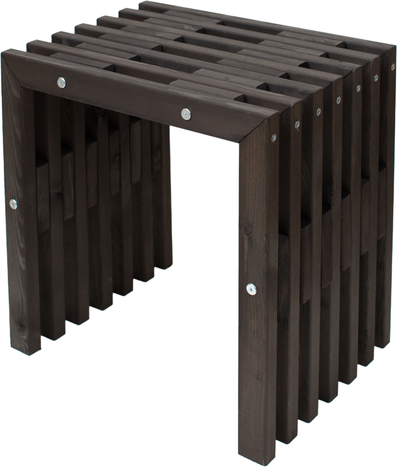 D-bench 45 cm furu svart oljad