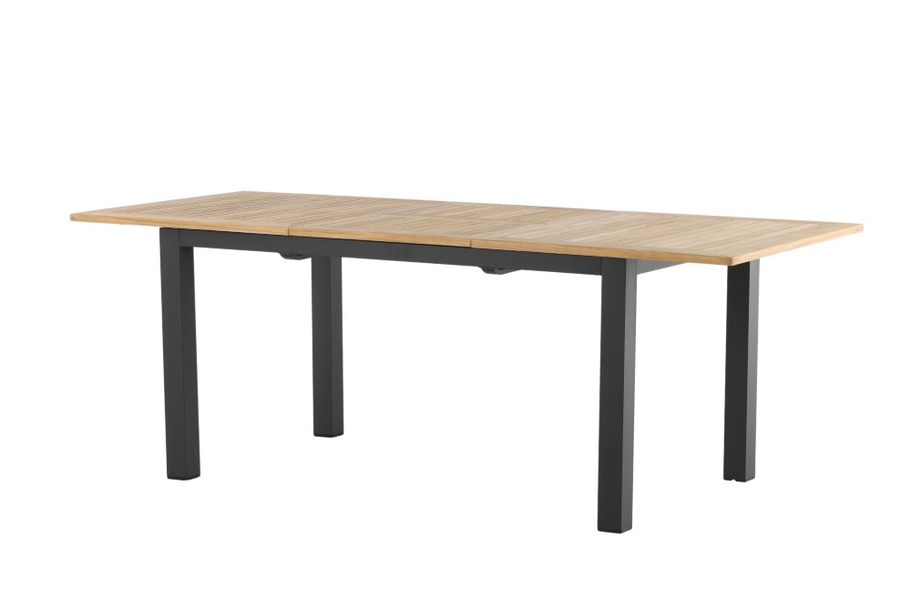 Panama matbord 152/210*90 svart alu/teak