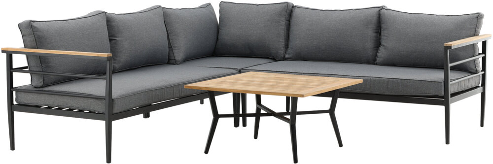 Mexico hörnsoffgrupp svart