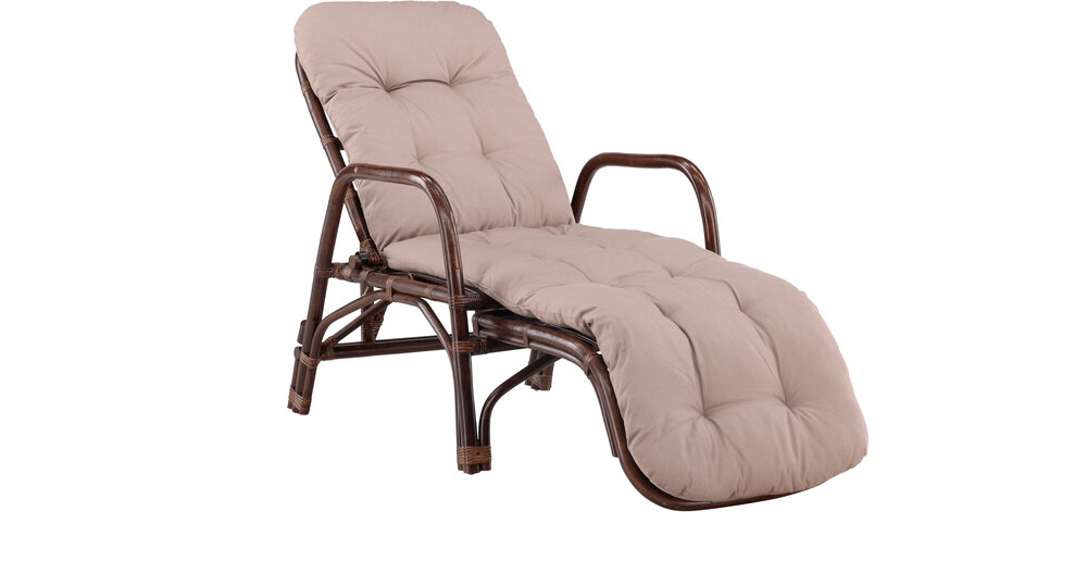 Nella solsäng mörk valnöt